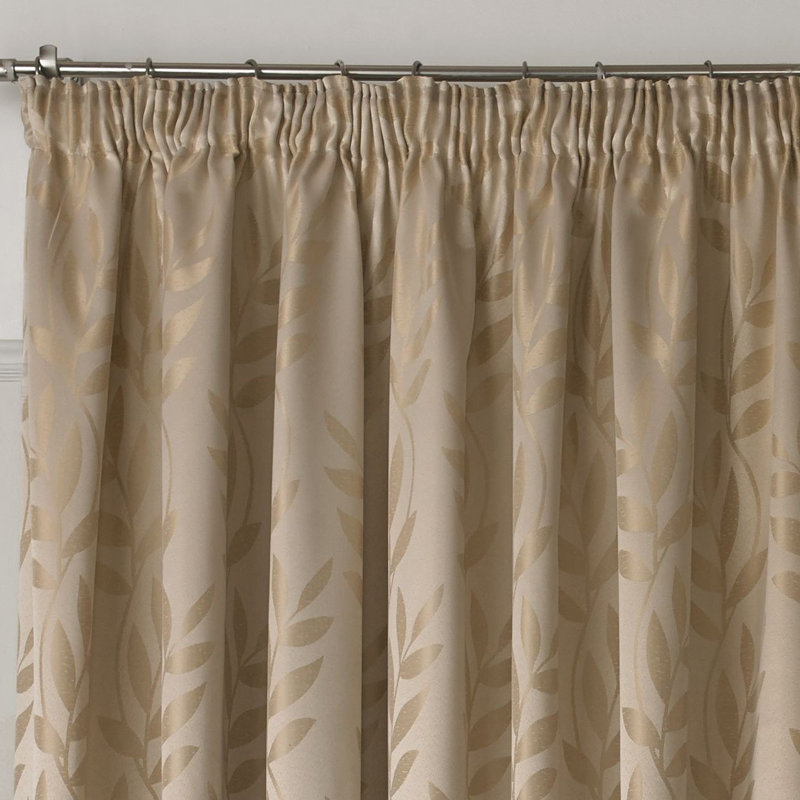Semi Sheer Curtain Pair, Latte, 167 cm W x 182 cm D