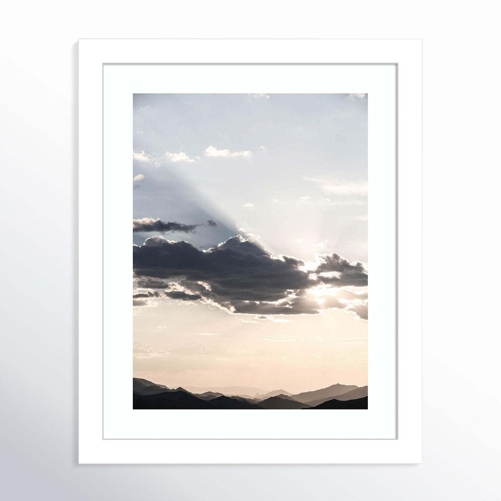 Sonstraal Sunset by Shot by Clint Wood Framed Wall Art Print, White , 13" H x 11" W