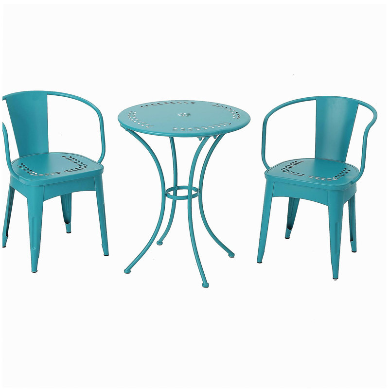 LOURDES 3 PC KD METAL SET, Teal