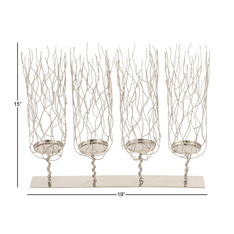 Pernilla 15'' H Stainless Steel Tabletop Candelabra