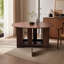 Table de salle à manger ronde à abattants rabattable avec conception convertible peu encombrante pour les petits appartements et une utilisation multifonctionnelle (table sans chaise)