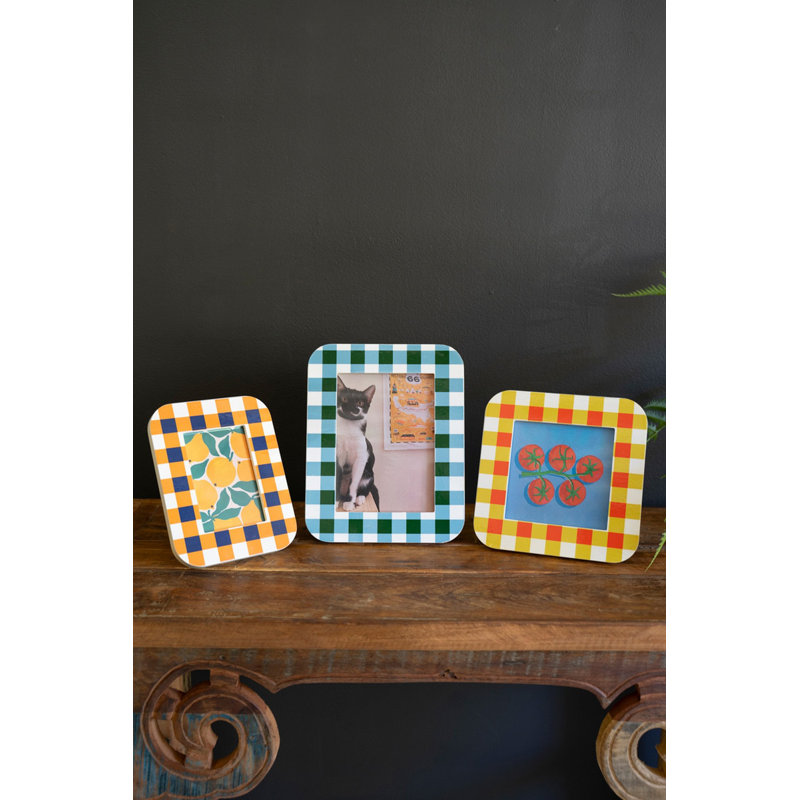  Ensemble de 2 cadres photo colorés en bois - 3 tailles - Présentoir décoratif pour impressions