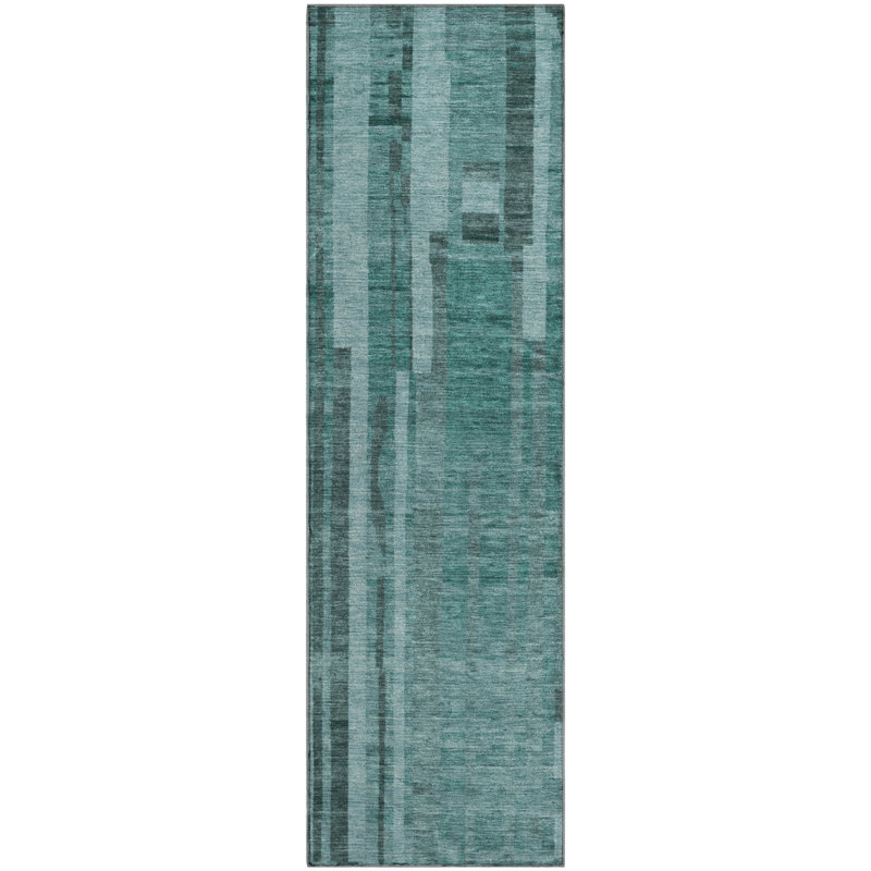 Premium Machine Washable Emerson AMF1063 Striped Rug, Runner 2'3" x 7'6"