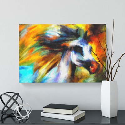 Colourful Horse - Wrapped Canvas