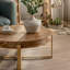Table basse ronde rétro avec plateau en bois de sapin durable et structure en métal, parfaite pour un décor moderne et rétro.-1374383341-1374383342