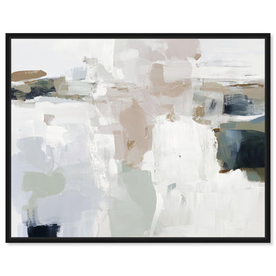 Slate Grey Sea II Canvas Print Minimalist Wall Art by Art Remedy, Black Frame, 24 x 20
