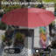 Très grand parasol de patio 15 pi x 9 pi avec auvent résistant aux rayons UV et cadre en acier robuste-645880566