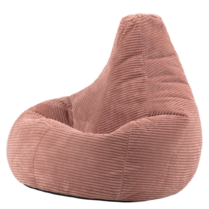 Bean Bag Bazaar Dalton Corduroy Recliner Bean Bag, Pink