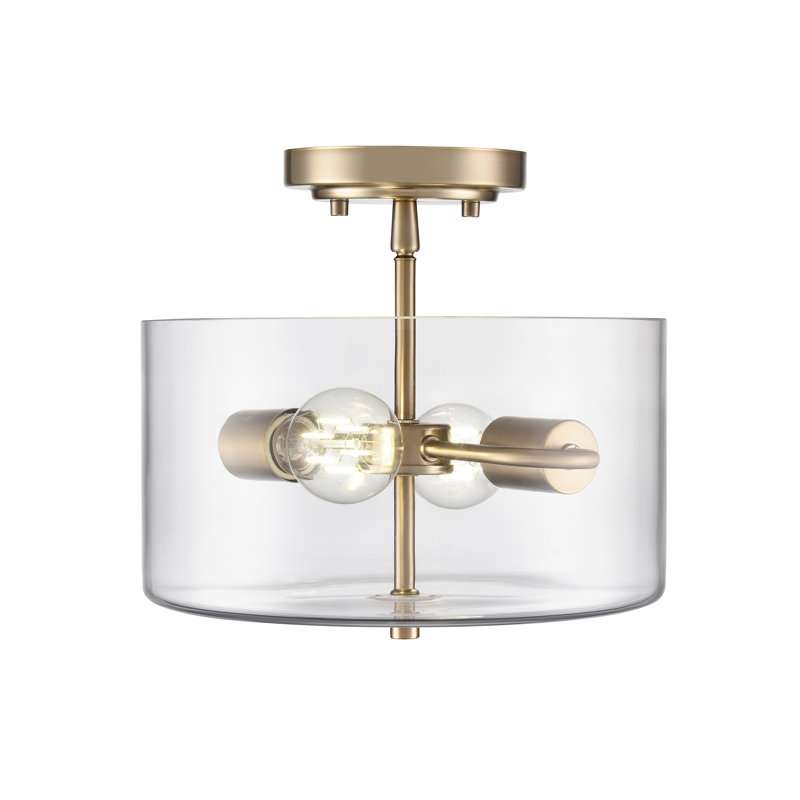 Verlana 11" Wide 2-Light Semi Flush - Modern Gold