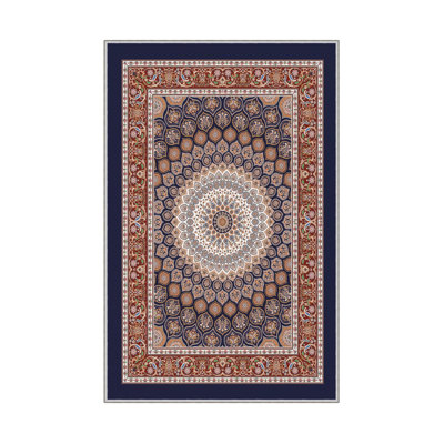 Premium Hall Carpet, 2.6 x 4.9 Feet, 100% Polyester, 650 gr/m² | Antibacterial, Non-Slip PVC Dot Underside, 0.3 in Pile Height | Machine Washable, 3D Digital Print, Durable & Stylish for Home Décor