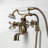 Kingston Brass Kingston Three-Handle 2-Hole Deck Mount Clawfoot Tub Faucet with Handshower-54357517
