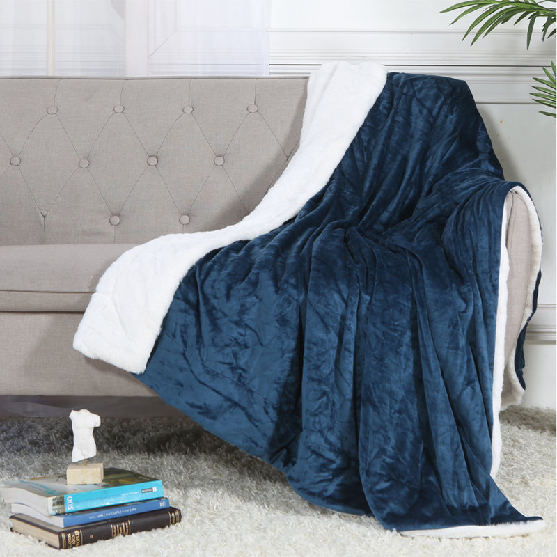 Couverture , Bleu / blanc