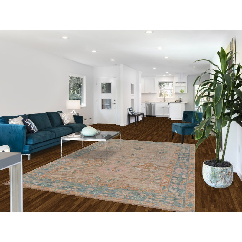 Tapis teint en laine Oushak Earth