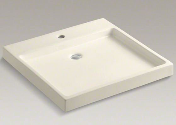 Purist® Ceramic Rectangular Drop-In Bathroom Sink, White, Single