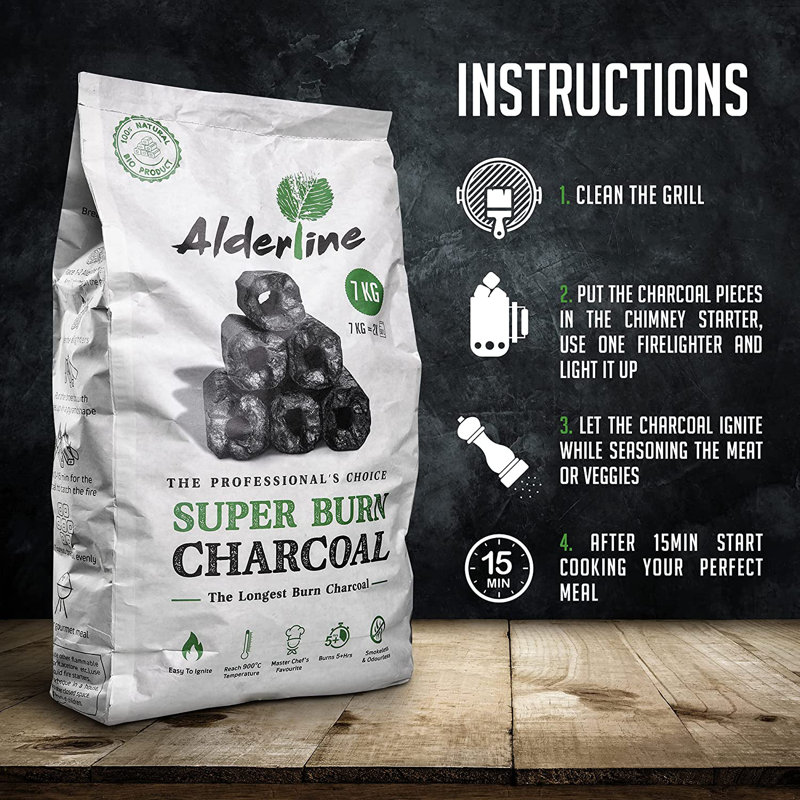 Alderline 7kg Charcoal