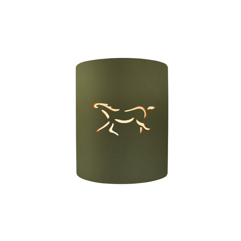 Applique murale 1 lumière Braaten, Cheval, Matte Green