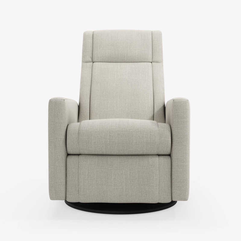 Fauteuil inclinable et pivotant Nelly, Polyester ivoire / mélange de polyester