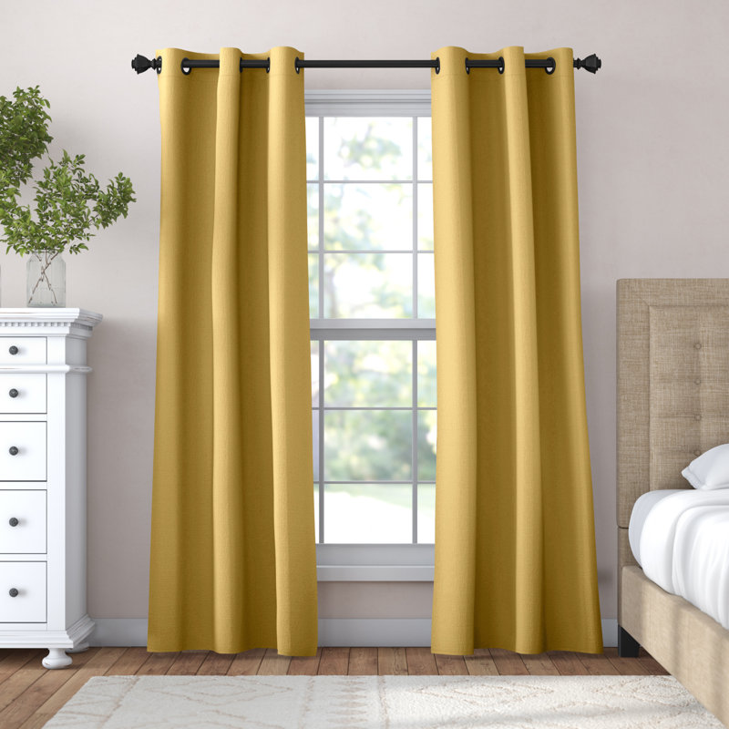 Absolute Blackout Blackout Curtain Pair, 38" W x 84" L, Burgundy