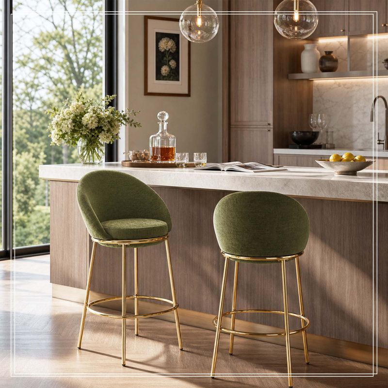 Tabouret de bar rembourré Celano, 2