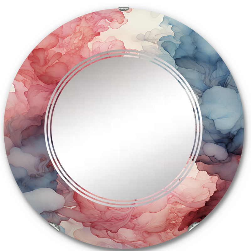 Tuya - Miroir mural rond moderne, 24 po x 24 po