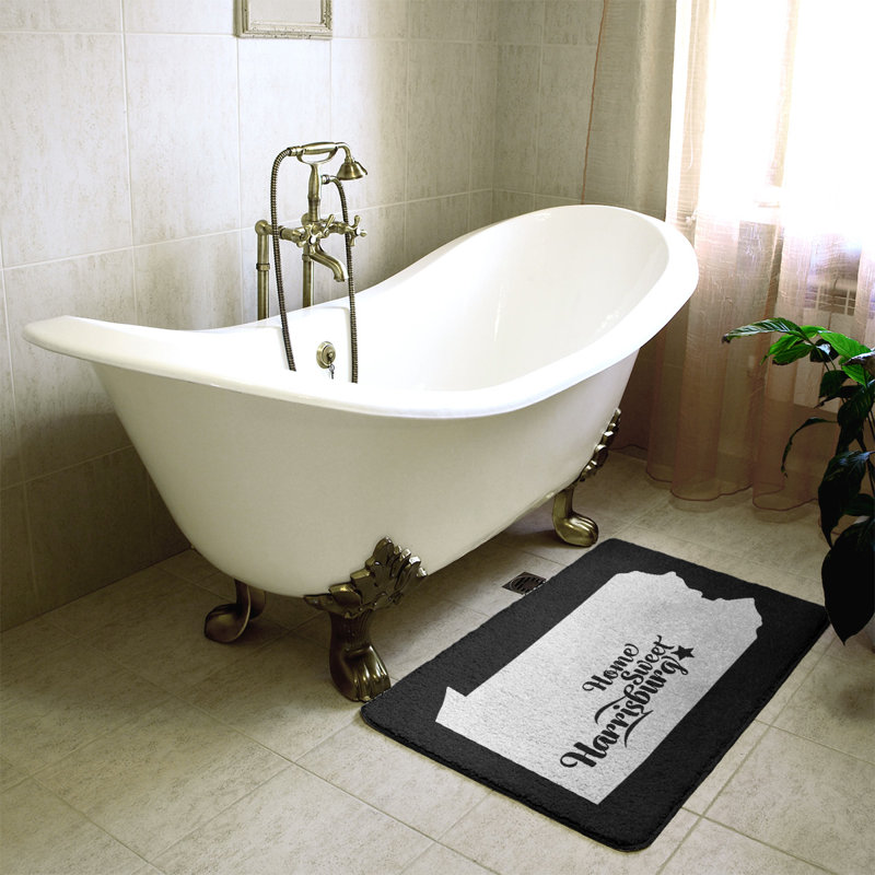 Tapis pour salle de bain harrisburg pennsylvanie, l 21 po x L 34 po, Noir