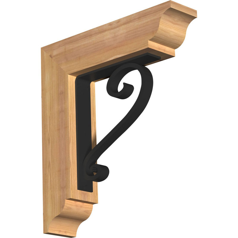Support de fer traditionnel à triple support Edwards, H 19 po x P 16 po, Cèdre rouge de l'Ouest l 4 po x T 2 po (sciage br
