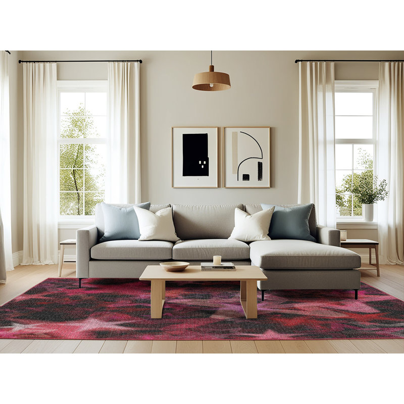 Tapis décoratif gris Scheid, Rectangle 6 pi x 9 pi