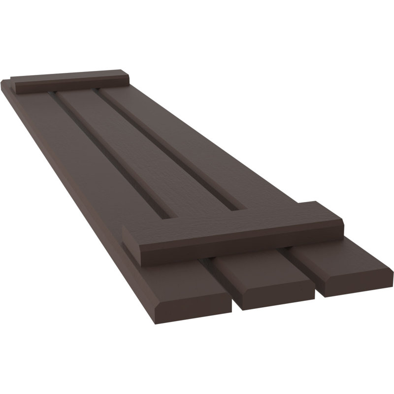 Volets de planche-n-lattes (par paire) Americraft (2 lattes), 11 1/2", 31", Brun raisin