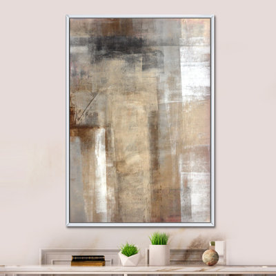 «Brown rencontre le beige», reproduction d'art sur toile flottante