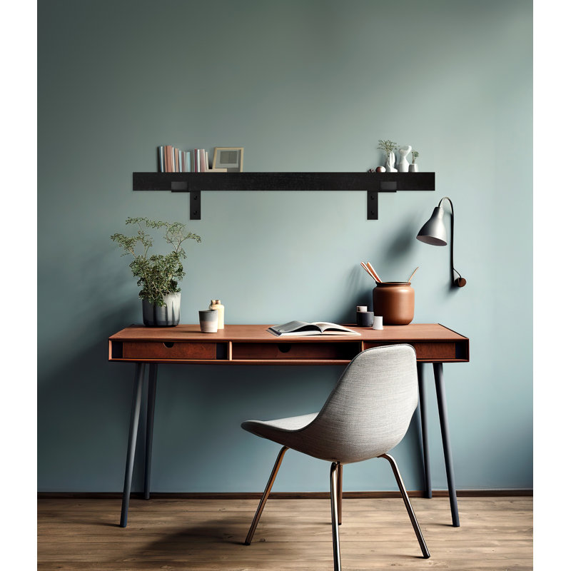 Emerald Lee Poplar Bracket Shelf, 2" H x 36" W x 6" D