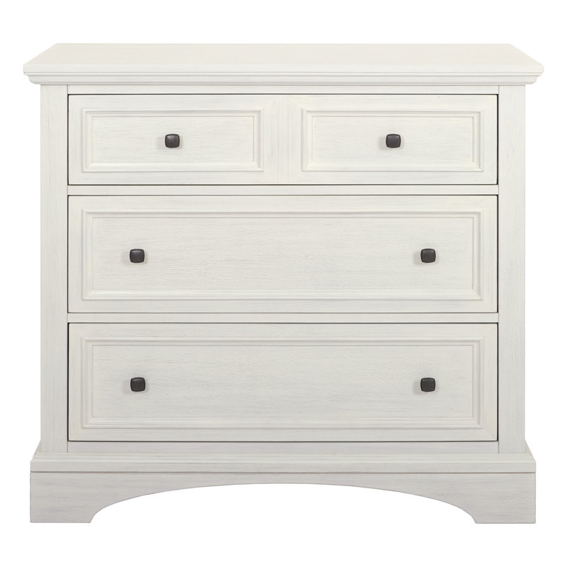 Bunbury 38'' W 3 - Drawer Dresser, Rustic White