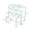 Meuble-lavabo avec lavabo, 2 tiroirs et tablette réglable-1297668930