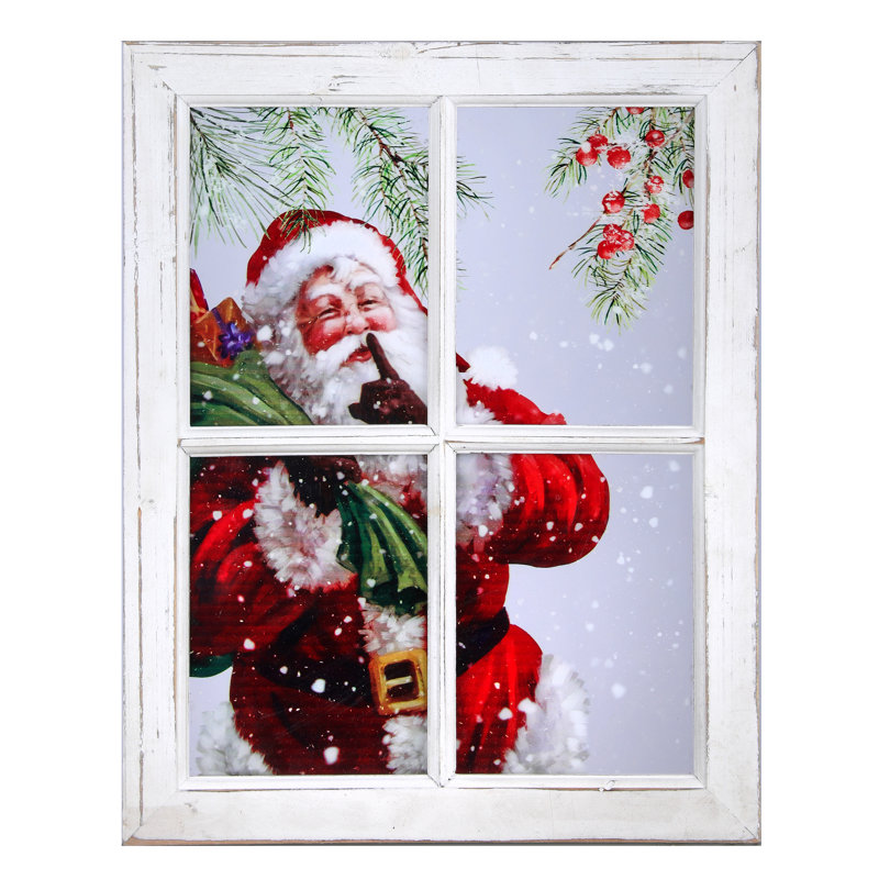 Acrylique imprimé père Noël dans la fenêtre