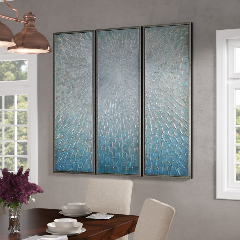 " Silver Ice " by Martin Edwards 3 - Pieces Painting Print