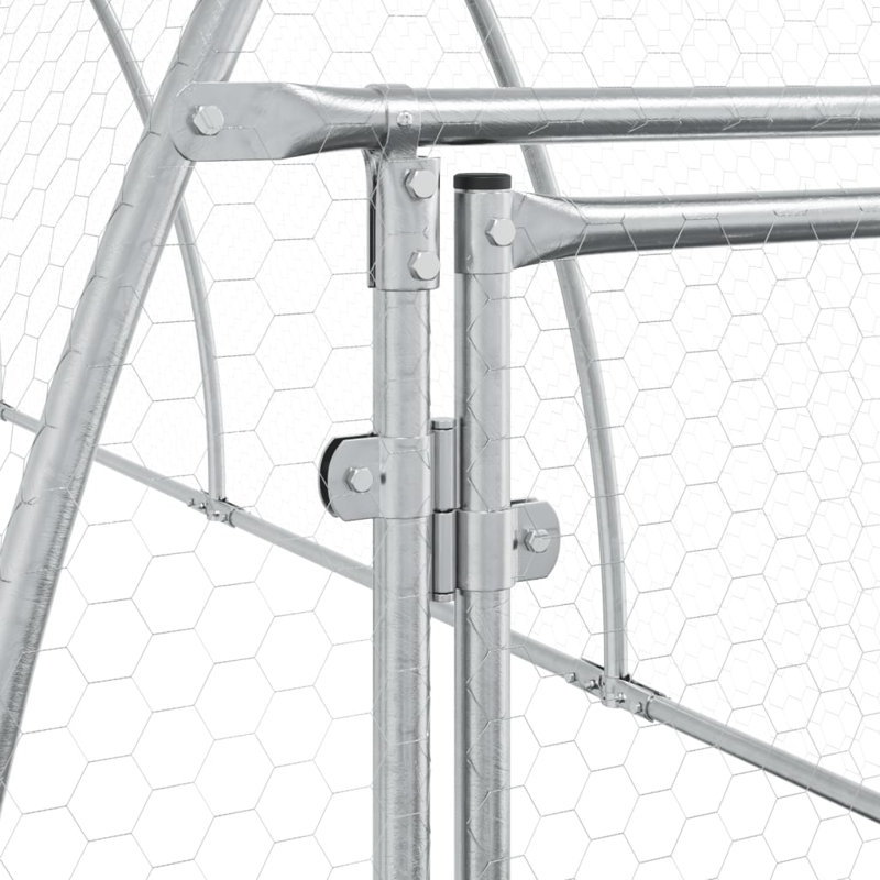 Cage à lapin argenté en acier galvanisé 41,3 po x 47,2 po, H 47,2 po x l 41,3 po x P 236,2 po