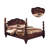 Kansas Solid Wood Four Poster Bed-321796246