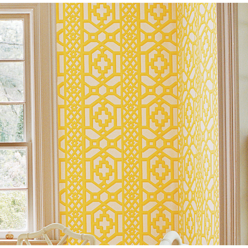 Zanzibar Trellis Wallpaper, Winter Mint