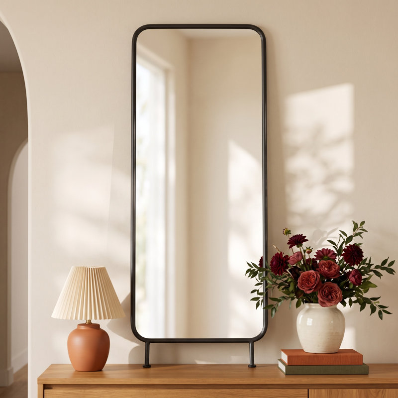 Seraphine Rectangle Metal Floor Mirror