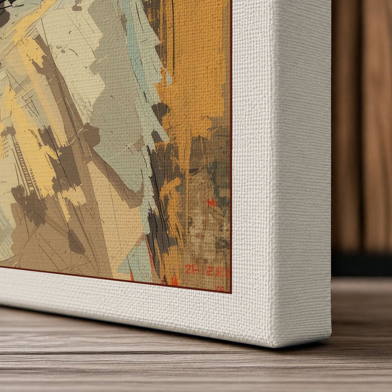 Serene Llama Modern - Wrapped Canvas, 18x12 - 45.7 x 30.5 cm, Cream Border