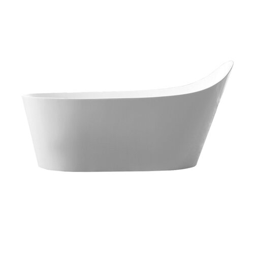 DAX 67'' x 35.06'' Freestanding Soaking Acrylic Bathtub | Wayfair