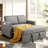 Vadims Upholstered 48.5'' Reclining Sleeper Sofa-1009476400