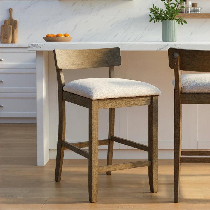 Tabouret de bar à hauteur de comptoir Merie, Tabouret de comptoir (siège d'une hauteur de 26 p, Putty Brown, 3