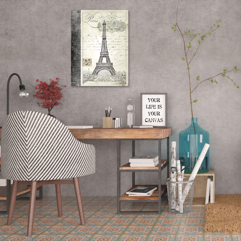 «Paris Exposition: Eiffel Tower II» par Tre Sorelle Studios, reproduction d'art graphique sur toile
