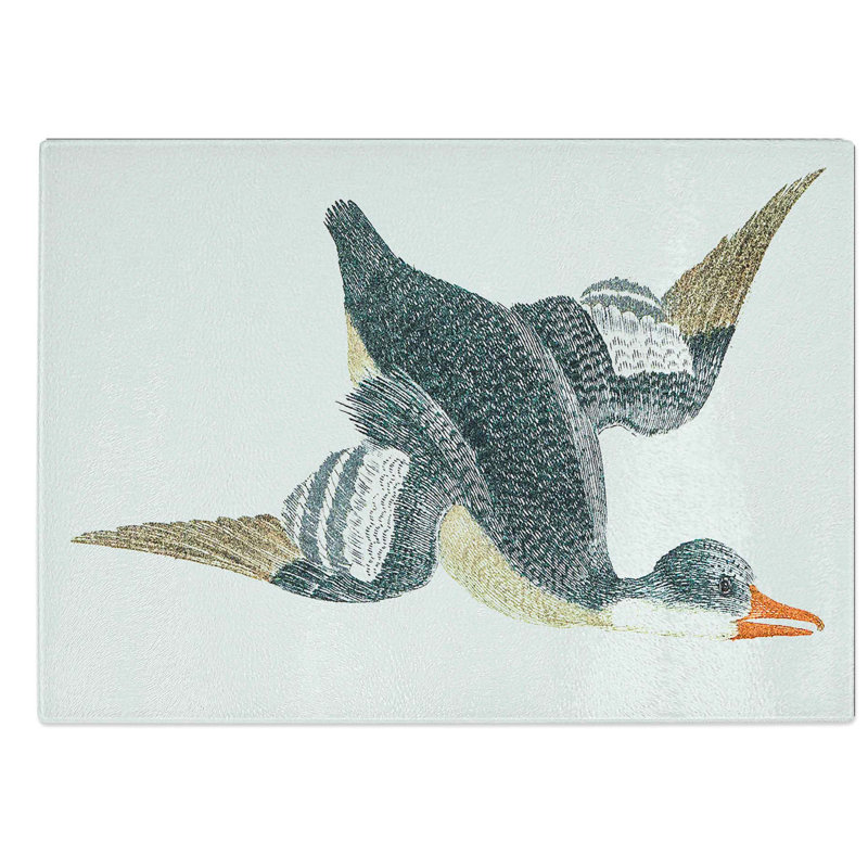 Glass Duck in Flight by Johan Teyler Chopping Board, 28.5 cm W x 20 cm L