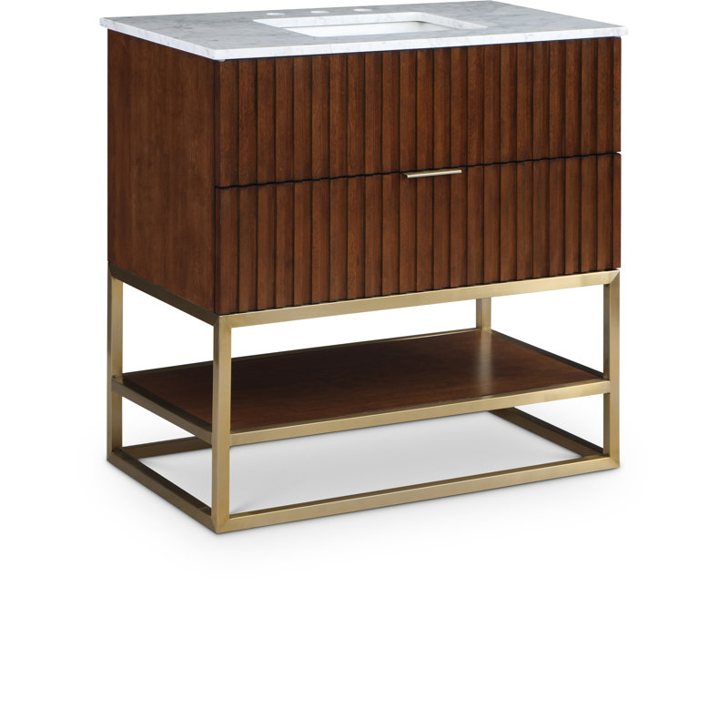Meuble-lavabo Kleier, Noyer