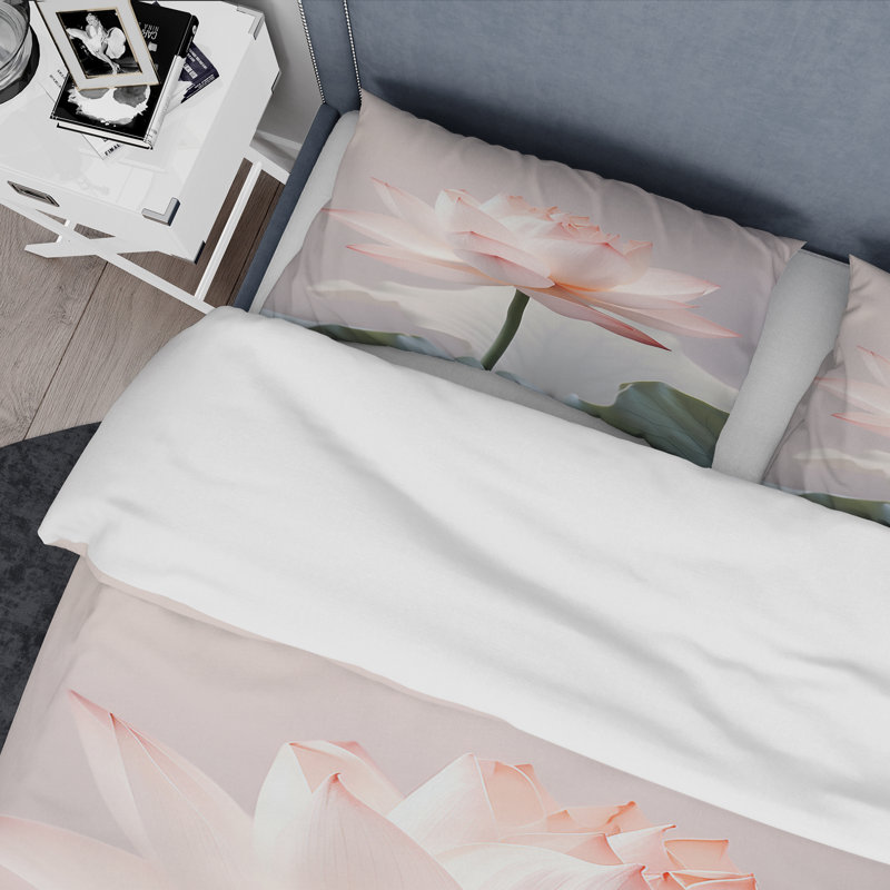 Hindouisme Art Lotus Serenity - Ensemble de housse de couette spirituel - Microfibre de polyester