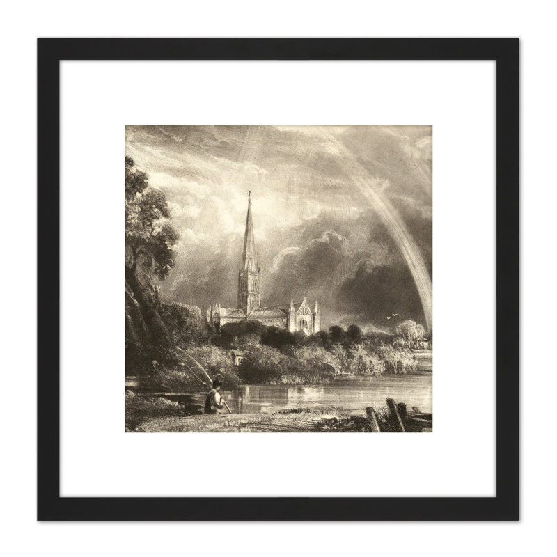 Salisbury Cathedral From Meadows by David Lucas - Single Picture Frame Painting