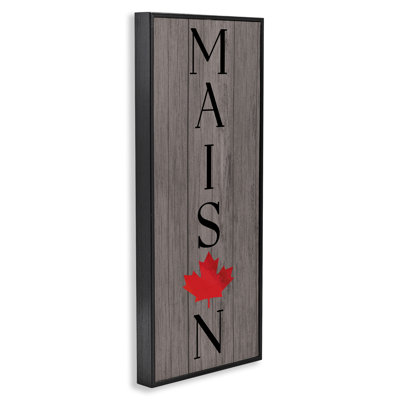 Maison Typography with Maple Framed Giclee, design by Lil' Rue