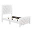Lit simple blanc pour chambre à coucher - Contemporain et moderne pratique dans le choix de meubles