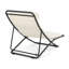 Chaise longue pliante en corde tissée noire 2 pièces avec dossier réglable et coussins d'appui-tête détachables Coastal-938686714
